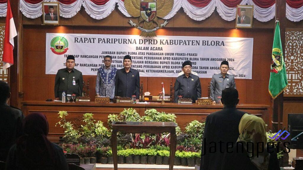 DPRD Blora Gelar Dua Rapat Paripurna Bahas Perubahan APBD 2024