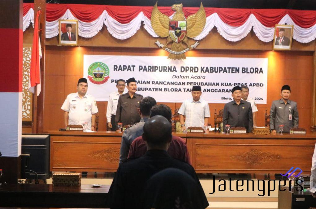 DPRD Blora Gelar Rapat Paripurna Penyampaian Rancangan Perubahan KUA-PPAS APBD 2024