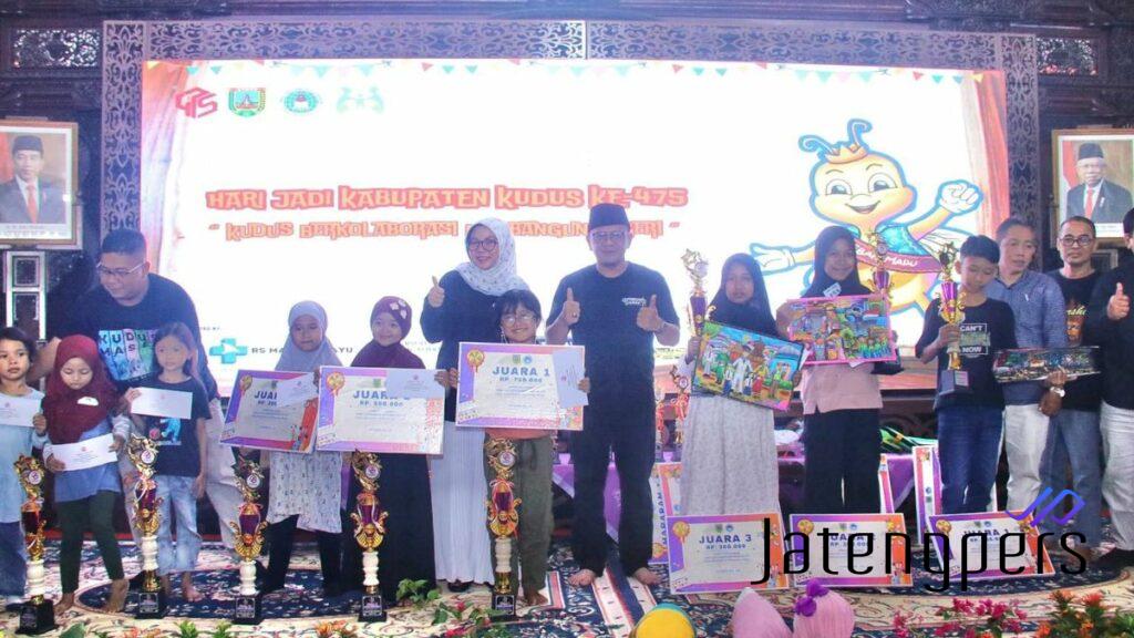 Rayakan Hari Jadi Kudus ke-475, Ratusan Anak Antusias Ikuti Lomba Mewarnai dan Menggambar