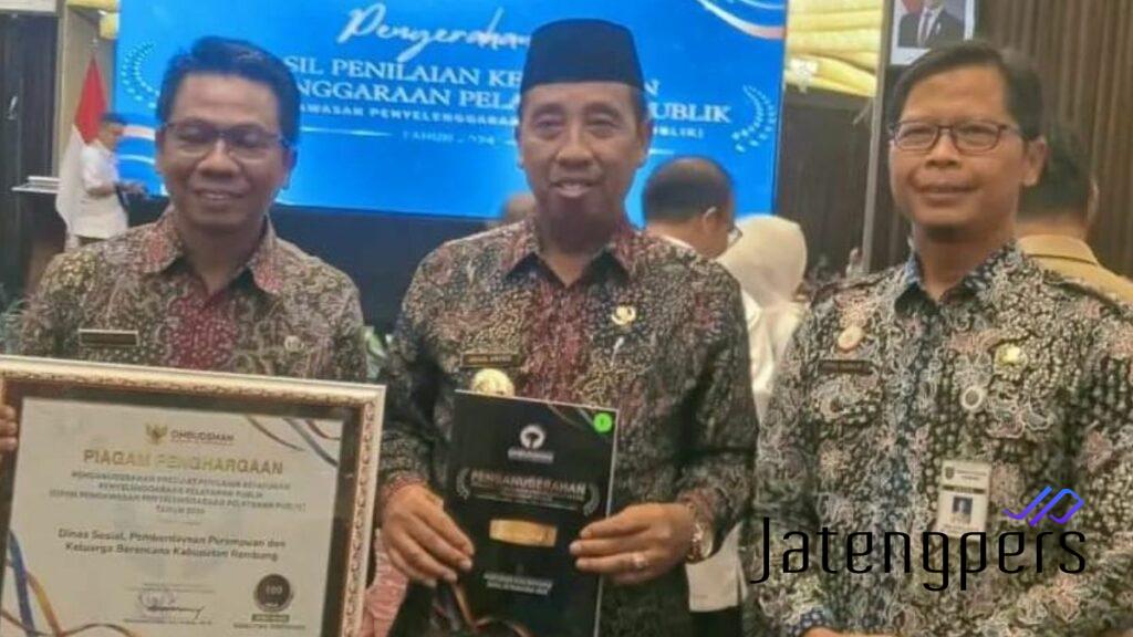 Pemkab Rembang Raih Penghargaan Tertinggi dari Ombudsman RI