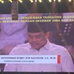 Bobby Nasution Bacakan Sumpah Jati Diri Kader saat HUT ke-17 Gerindra